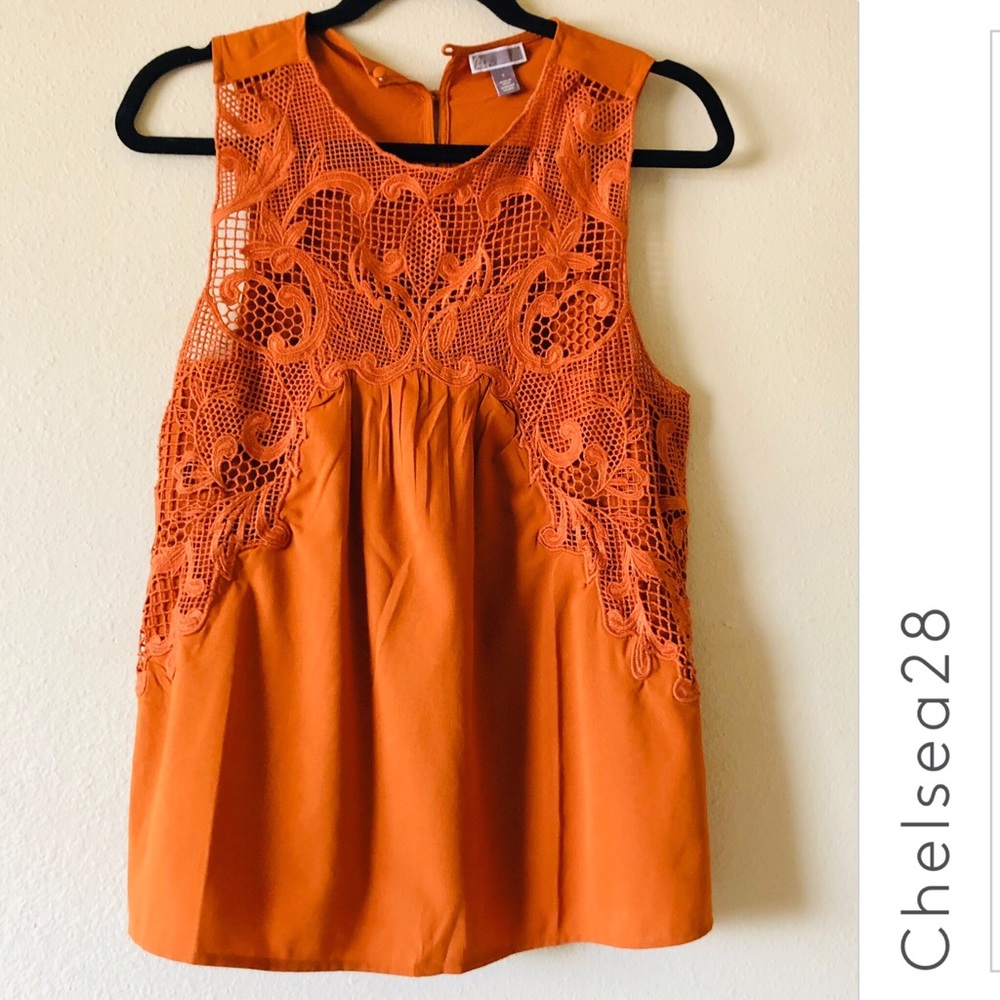 Burnt Orange lace top